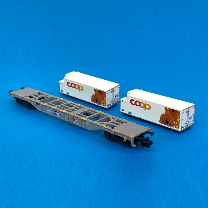 Wagon Porte Conteneurs Sgns Coop Cff Cargo Ep Vi Minitrix