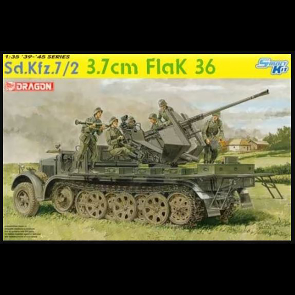 Semi Chenillé Sd Kfz 7 Canon Flak 36 de 3 7 cm DRAGON 6541 1 35