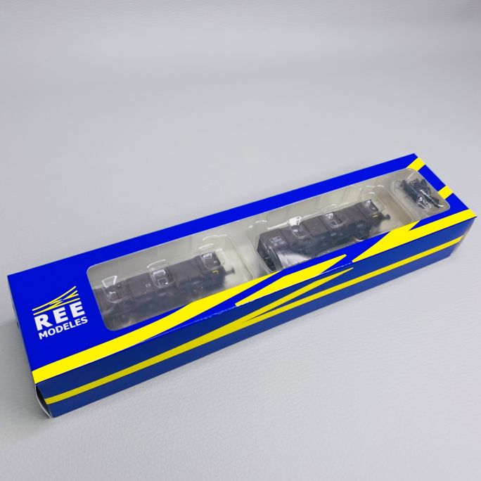 Set De 2 Wagons Tombereau Ex PLM 4 Portes Brun Wagon 540 Sncf Ep III