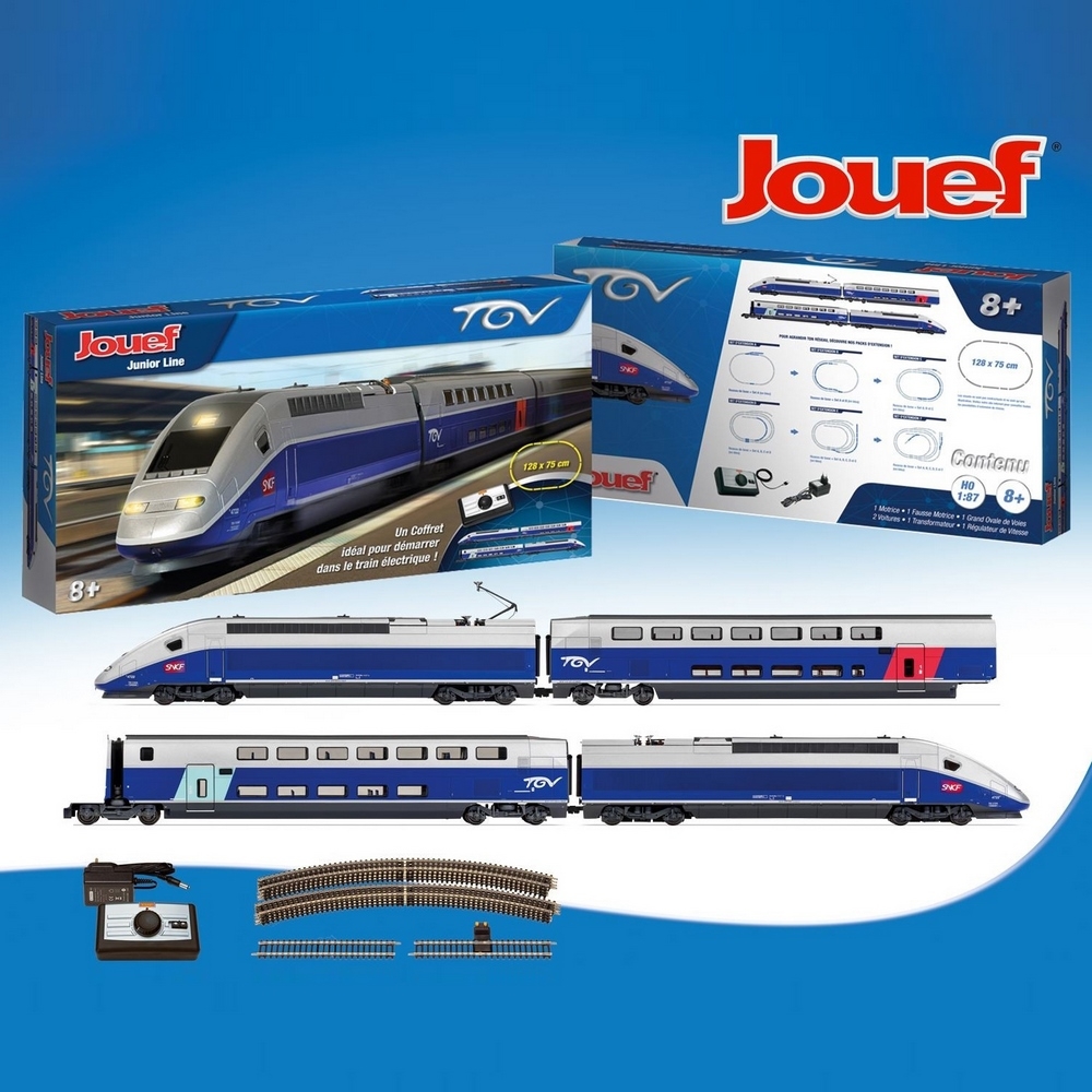 Jouef HJ1060 Coffret de départ TGV inOui Duplex SNCF, 4 éléments, gamme  junior