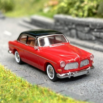 Volvo Amazon rouge, toit noir -HO 1/87-BREKINA 29217