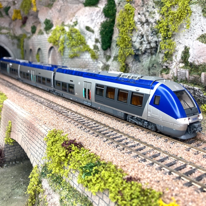 AGC X76507/76508 TER livrée neutre SNCF Ep V et VI - LSMODELS 10070 -HO 1/87