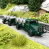 Camion Büssing 8000 transport de citerne + remorque, vert foncé  - WIKING 85602 - HO 1/87