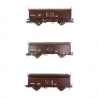 3 wagons tombereaux à toit coulissant OBB, Ep IV et V - ROCO 66178 - HO 1/87