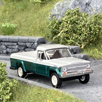 Jeep Gladiator B Blanc / Vert Métal - BREKINA 19818 - HO 1/87