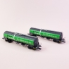 2 wagons citernes type Zacns "Green Cargo" SJ, Ep VI - ROCO 76026 - HO 1/87