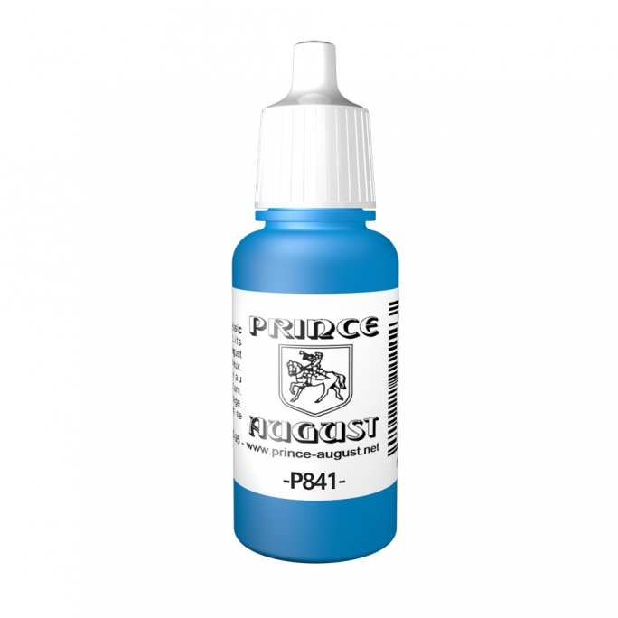 Peinture Acrylique, 17ml, Bleu Ciel Intense - PRINCE AUGUST P841