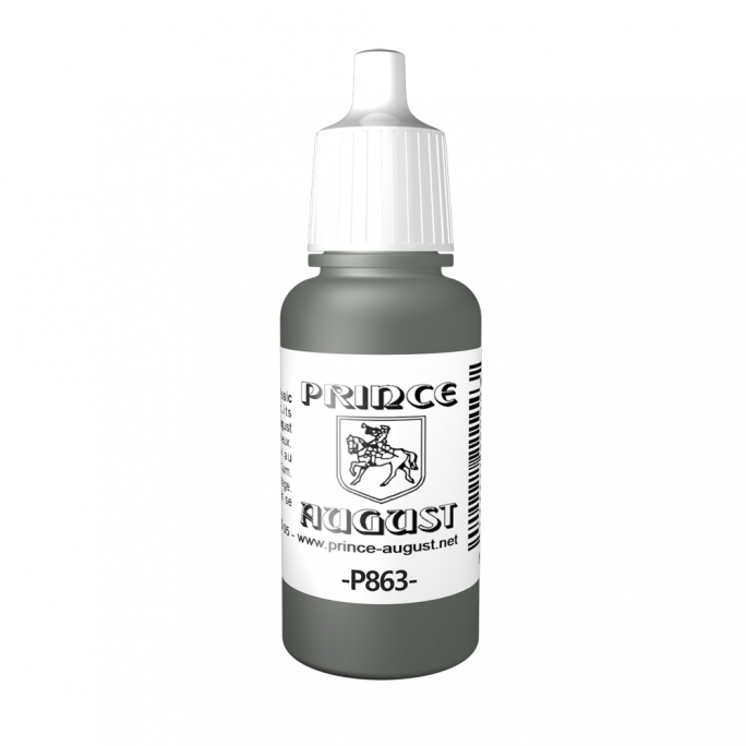 Peinture Acrylique, 17ml, Gun Metal Gris - PRINCE AUGUST P863