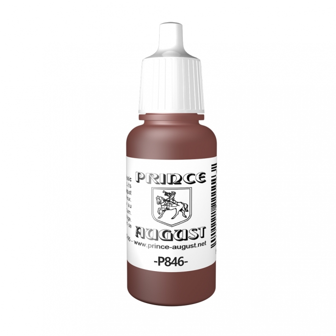 Peinture Acrylique, 17ml, Marron Acajou - PRINCE AUGUST P846