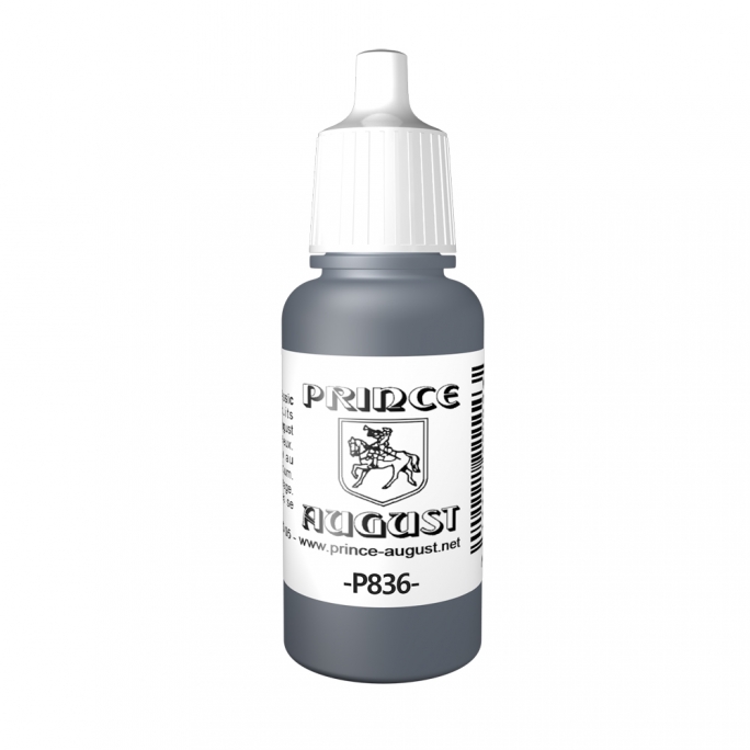 Peinture Acrylique, 17ml, Gris Foncé - PRINCE AUGUST P836