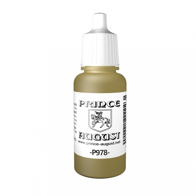 Peinture Acrylique, 17ml, Jaune Camouflage - PRINCE AUGUST P978