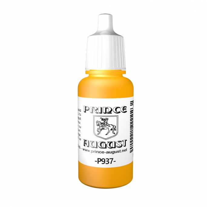 Peinture Acrylique, 17ml, Jaune Transparent - PRINCE AUGUST P937