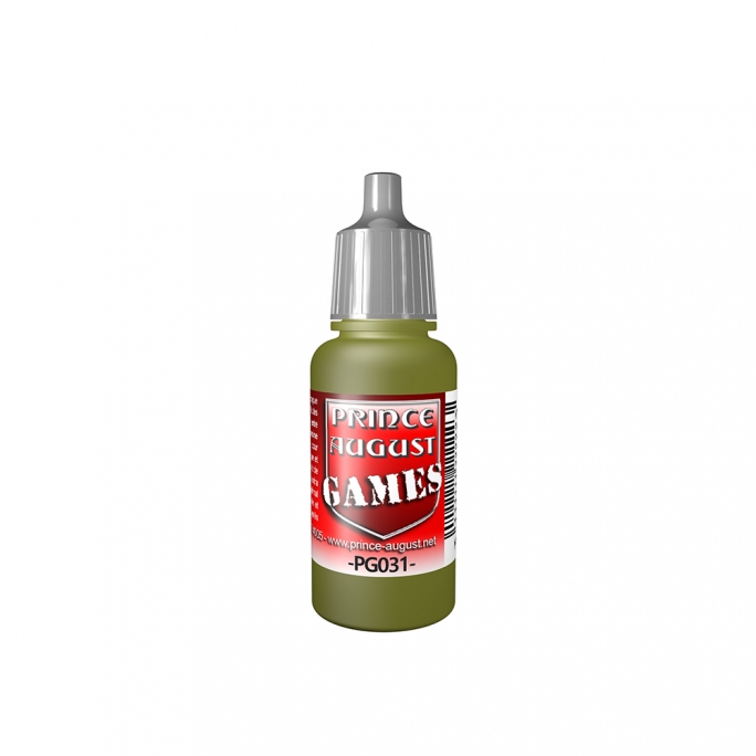 Peinture Acrylique, 17ml, Vert camouflage - PRINCE AUGUST PG031