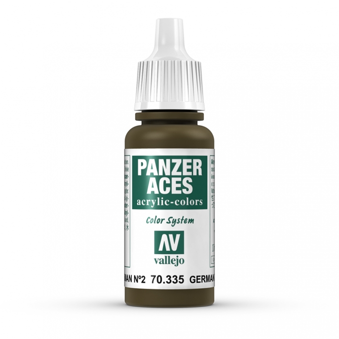 Peinture Acrylique, 17ml, Panzer Aces Equip.Char All. II - VALLEJO 70335