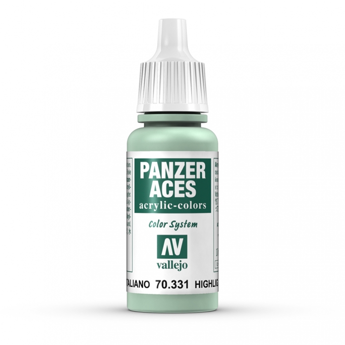 Peinture Acrylique, 17ml, Panzer Aces Eclairci Equip.Char Italien - VALLEJO 70331