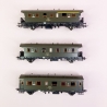 3 voitures (ex-DRG) type ABi, Bi, 2CL/1CL, PKP, Ep IV - ROCO 74019 - HO 1/87