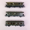 3 voitures (ex-DRG) type ABi, Bi, 2CL/1CL, PKP, Ep IV - ROCO 74019 - HO 1/87