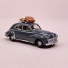 Peugeot 203 gris anthracite, personnages, galerie et valises - SAI 1721 - HO 1/87