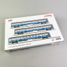 3 voitures "Airport Express" type Silberlinge, DB, EP IV - MARKLIN 43815 - HO 1/87