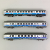 3 voitures "Airport Express" type Silberlinge, DB, EP IV - MARKLIN 43815 - HO 1/87