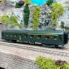 Voiture OCEM RA A3B5 mixte 1/2CL, logo encadré jaune, Sncf, Ep IV - REE VB-387 - HO 1/87