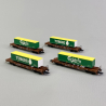 4 wagons poche KLV "Tuborg, Carlsberg", AAE Cargo, Ep VI - MARKLIN 82290 -  Z 1/220