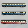 3 voitures voyageurs Eurocity EC 24 "Erasmus" série 3, DB, Ep IV - ROCO 74036 - HO 1/87