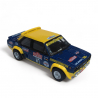 Fiat 131 Abarth N5 Olio, San Remo 1977, Bleu et Jaune - Brekina 22658 - 1/87