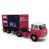 Camion Scania LB76 semi-remorque porte conteneurs, Rose et Bleu - Herpa 87MBS026123  - 1/87