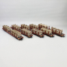 5 wagons à ranchers Snps 719, transport de bois, DB AG, EP V - MARKLIN 47154 - HO 1/87