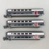 3 voitures 2CL, TGV Duplex Carmillon 206, Sncf, Ep VI - JOUEF HJ3017 - HO 1/87