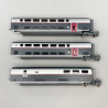 3 voitures, 2 x 1CL et 1 x BAR, TGV Duplex Carmillon 206, Sncf, Ep VI - JOUEF HJ3016 - HO 1/87