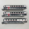 3 voitures, 2 x 1CL et 1 x BAR, TGV Duplex Carmillon 206, Sncf, Ep VI - JOUEF HJ3016 - HO 1/87