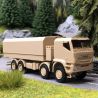 Camion plateau protégé Iveco Trakker 8x8, Beige - Herpa 746984 - 1/87