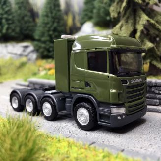 Tracteur lourd Scania R09 Highline, 4 essieux, Kaki - Herpa 747059 - 1/87