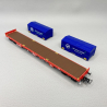 Wagon porte conteneurs Rglns, "Rheinkraft", DB, Ep VI - Rivarossi HR6558 - HO 1/87