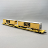 Wagon double poche articulé 738/ T3000e "CLIP", Einstell, Ep VI - ROCO 77405 - HO 1/87