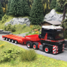 MAN semi-remorque surbaissée TGX GX 6x2, Noir et Rouge - Herpa 316934  - 1/87