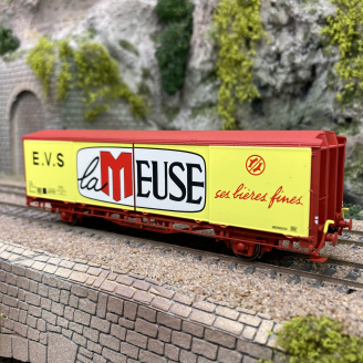 Wagon EVS, Hs, "La Meuse", parois planes, SNCF, Ep IV - LSMODELS 30680 - HO 1/87