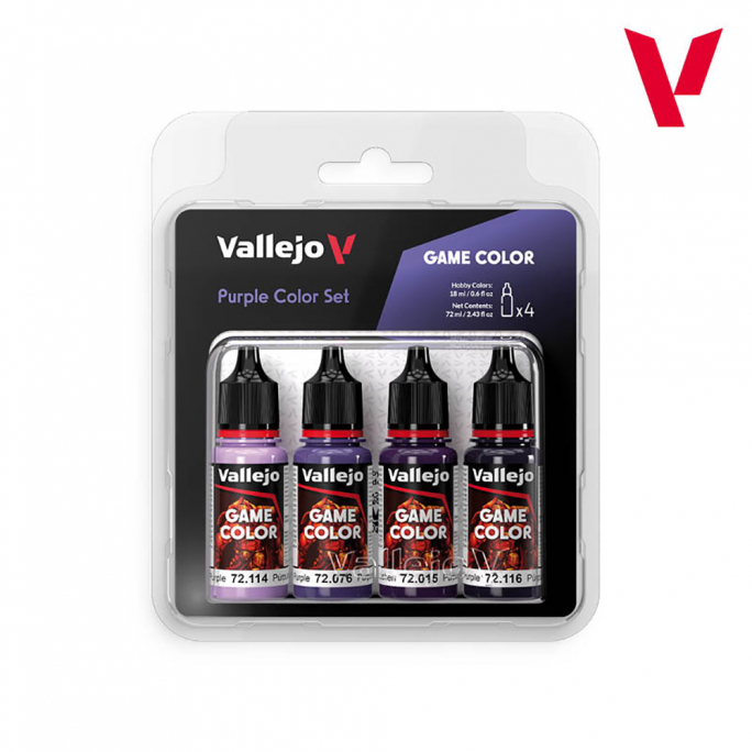 Set Violet, Peintures Acryliques, 4 x 18 ml - VALLEJO 72382