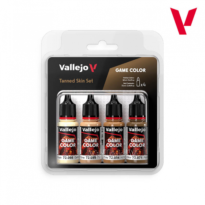 Set Peau, Peintures Acryliques, 4 x 18 ml - VALLEJO 72380