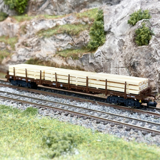 Wagon transport de bois à ranchers, Rs, SBB, Ep V et VI - FLEISCHMANN 6660049  - N 1/160