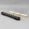 Wagon transport de bois à ranchers, Rs, SBB, Ep V et VI - FLEISCHMANN 6660049  - N 1/160