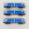 3 wagons tombereaux Eamnos, "NACCO" logo Carmillon, SNCF, Ep VI - ARNOLD HN6602 - N 1/160