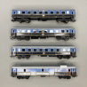 4 voitures grand ligne "Karwendel Express", DRG (Tin Plate), EP II - MARKLIN 40361 - HO 1/87