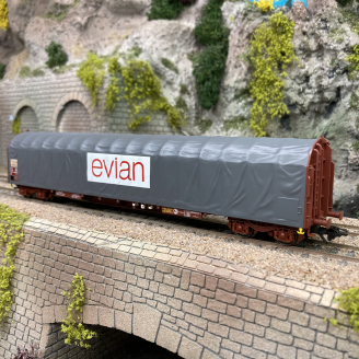 Wagon à bâche coulissante "EVIAN" SNCF, Ep IV - MARKLIN 4711803 - HO 1/87