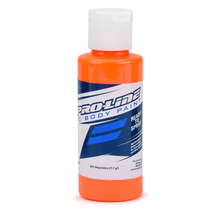 Peinture Aérographe, Carrosseries RC, Orange Fluorescent, 60ml - Pro Line 6328-01