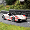 Porsche 918 Spyder, Blanc avec bandes rouges - Minichamps 870062137 - HO 1/87