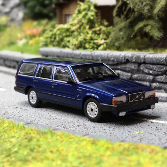 Volvo 740GL Break 1986, Bleu foncé - Minichamps 870171710 - HO 1/87