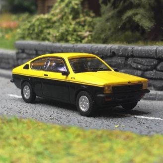 Opel Kadett 1973, coupé, Jaune et noir - Minichamps 870040121 - HO 1/87